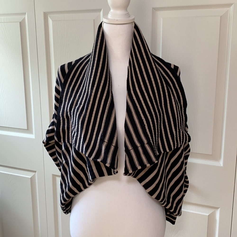 Rubbish Black & Tan TWO WAY Sweater Wrap S/M